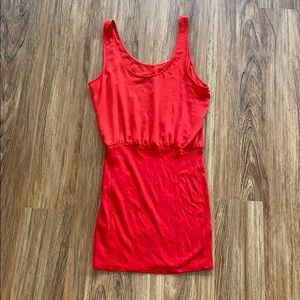 Women’s Scoop Neck Dress size L Bershka collection red dress size large like new